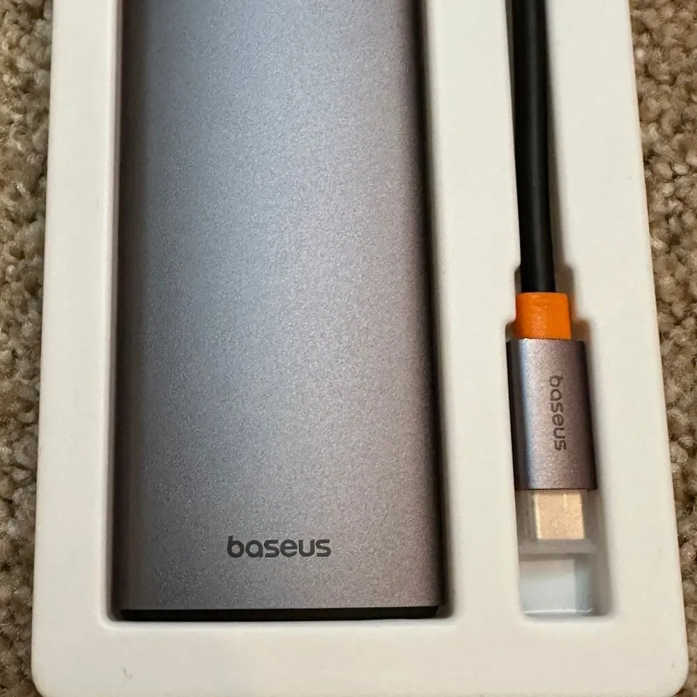 Hub 7in1 Baseus Gleam, USB-C to 1x HDMI4K 60Hz 3x USB3.0 1x PD 1x SD/TF (gray)